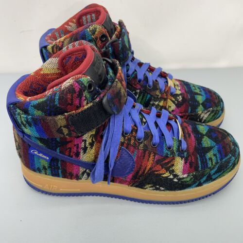 Nike Pendleton Wool Air Force 1 One AF1 NikeID Sneakers Aztec Colorful Mens 6.5 - Picture 3 of 17