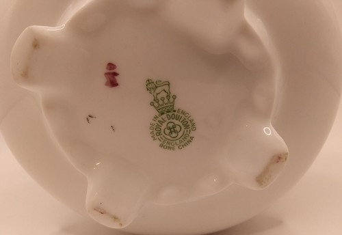 Vintage Royal Dalton Porzellan Bone China Blumenkorb Topf mit Rosen - Bild 7 von 7
