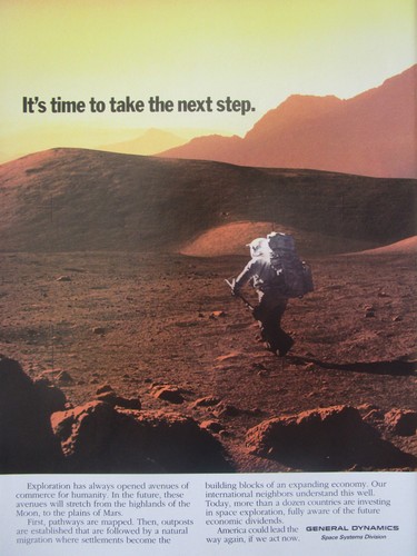 12/1991 PUB GENERAL DYNAMICS SPACE SYSTEMS EXPLORATION MOON MARS ORIGINAL AD - 第 1/1 張圖片