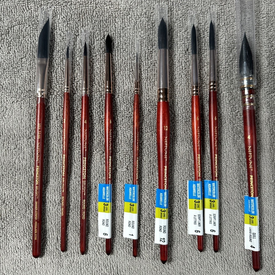 14 Round Style Brushes PRINCETON NEPTUNE Paint Brushes All New Brush