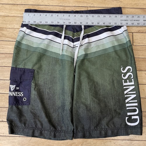 GUINNESS Beer Board Shorts Men M 34 Green Swim Trunks Graphic St. Patrick's Day - Picture 24 of 24