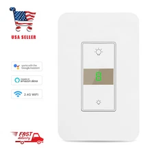 Smart Dimmer Switch, Smart WiFi Light Switch for Dimmable Alexa&Google Assistant