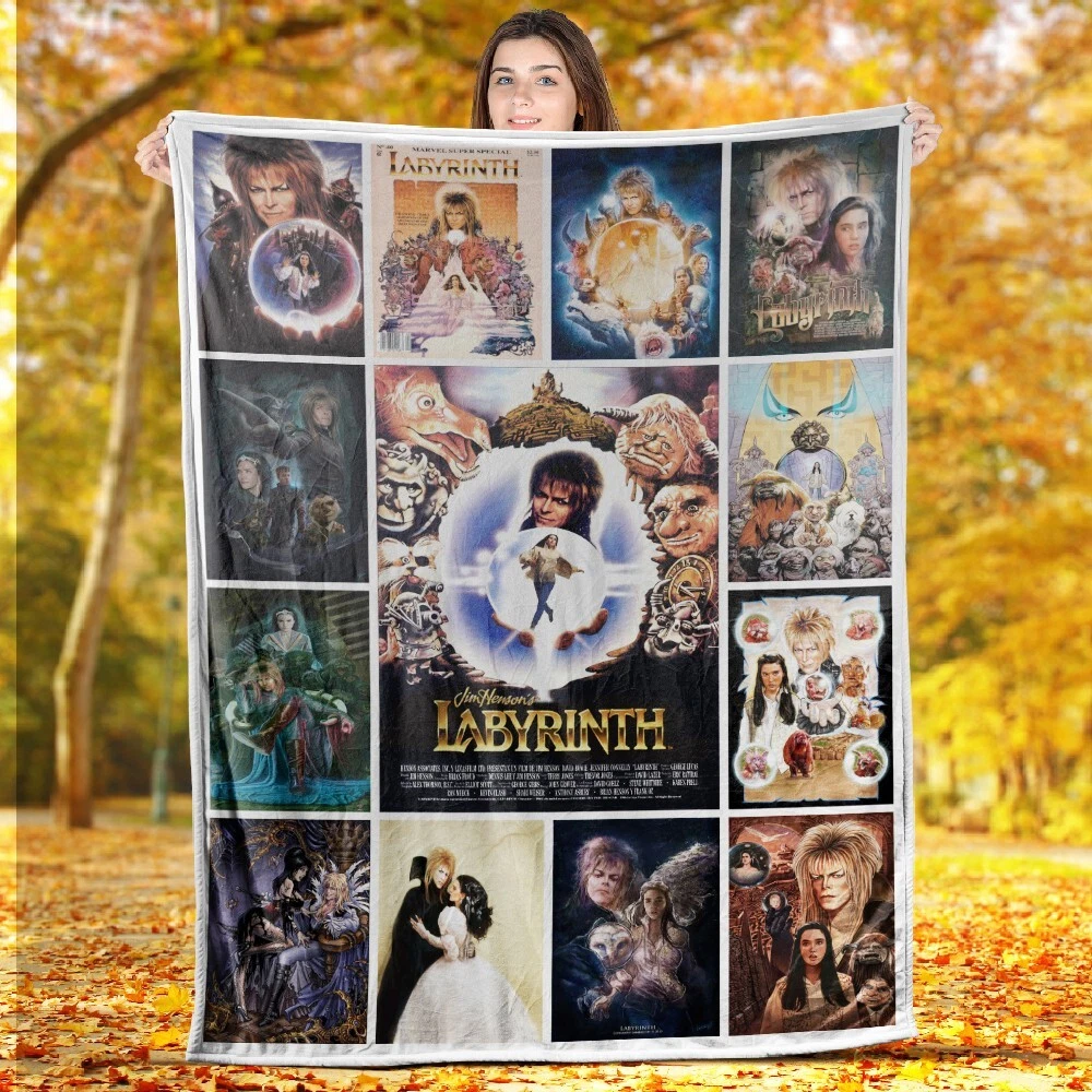 Labyrinth Blanket, Labyrinth 80s Movie Fleece, Sherpa Blankets Magic Dance