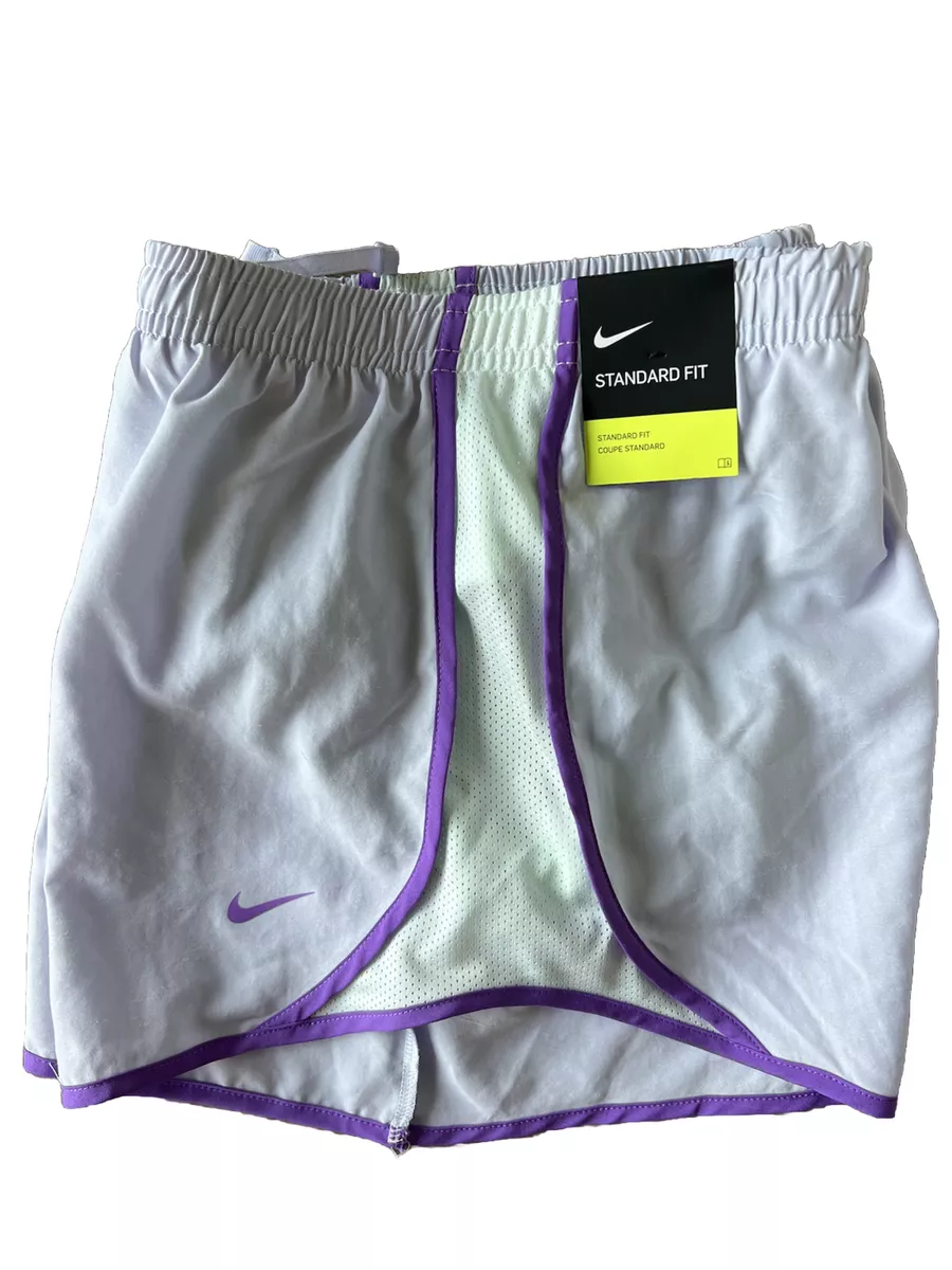 Nike Girls Dri-Fit Tempo Running Shorts Size Large Light Purple