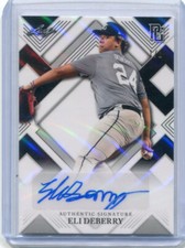 2023 Leaf Perfect Game Showcase Autographs Black Shimmer Eli Deberry Auto 1/1