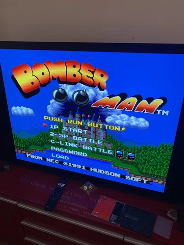Turbo Grafx 16 Bomber Man Complete… 1991 Pc Engine  Hu Card Rare