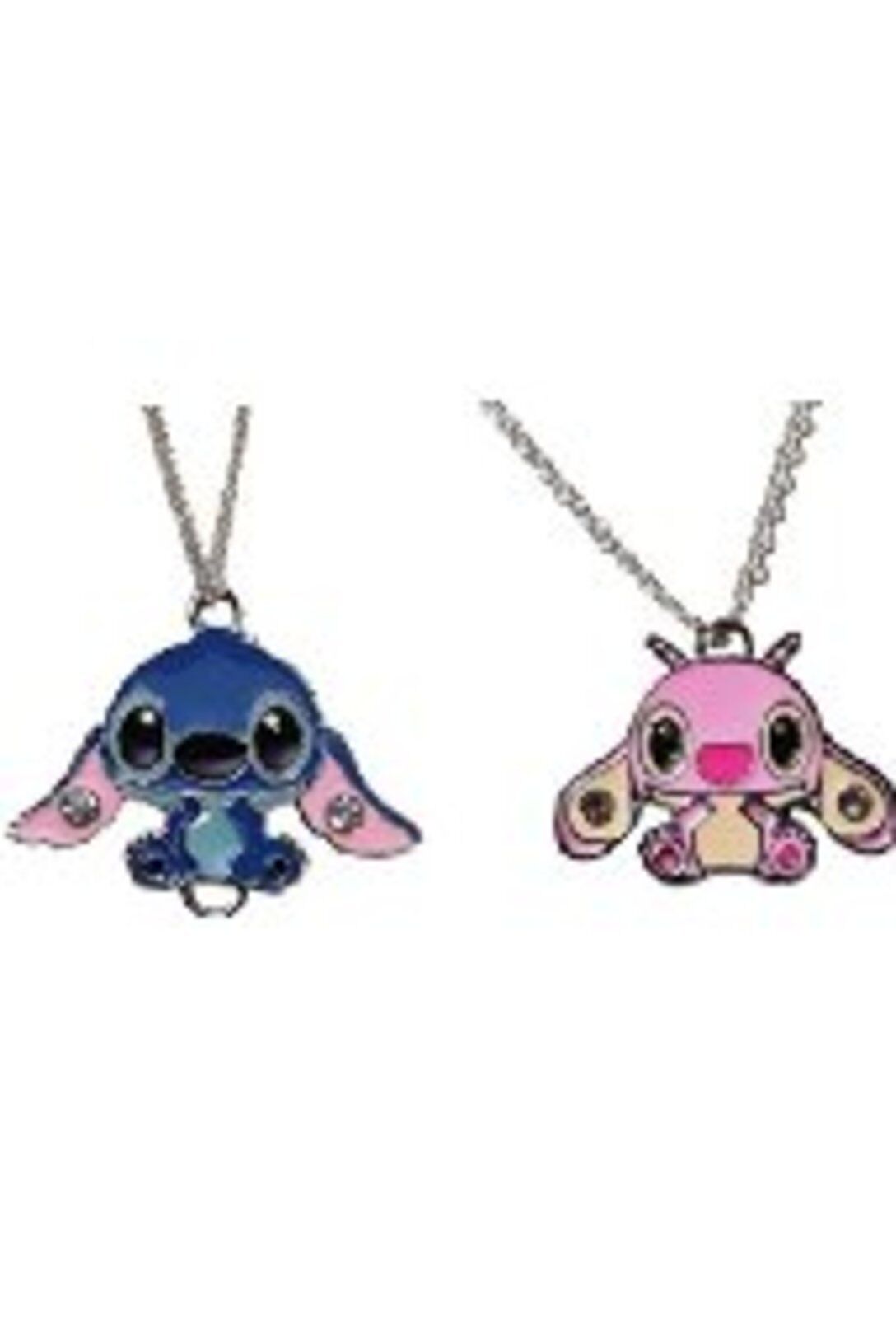 Disney Stitch Charms Necklace 2pcs Big Sis Little Sis Heart - Inspire Uplift