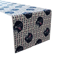 Houston Texans White Table Runner Sports Football Team Party Table Decor 