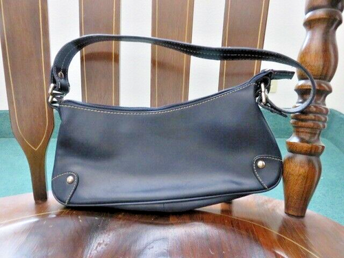 Nine West Simulated Leather Cute Wristlet Bag To Your Coordination Navy Blue