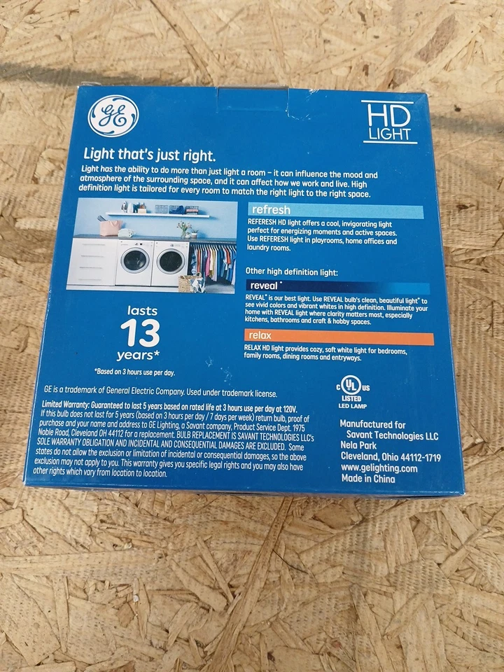 Refresh LED Daylight Hd 40Watt Replacement Deco Bc Blunt Tip Candelabra Base 3pk - Image 4 of 4