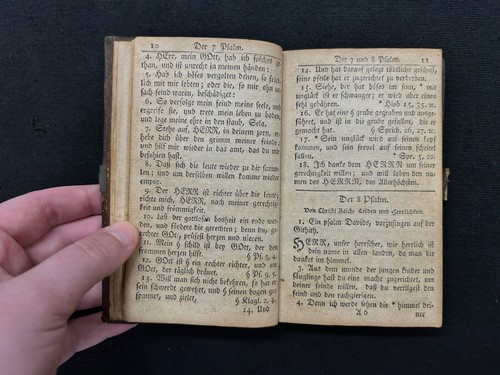 PSALTER OF THE KING Prophet David 1793 German Martin Luther trans. pocket size - Picture 6 of 9