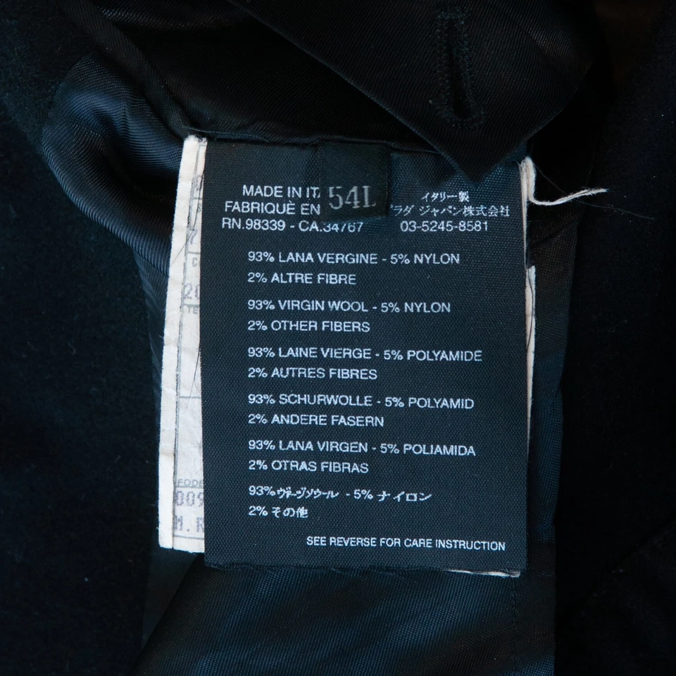 Prada Black Flannel Two Button Blazer 24091 Foto 3 de 4