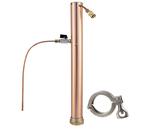 Beer Keg Copper Reflux Still Top fits Standard Kegs Tri Clamp & Gasket INCLUDED!