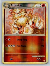 Arcanine 1/123 Rare HeartGold & SoulSilver Pokemon Reverse Holo Near Mint on eBay