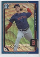 2015 Bowman Chrome Prospects Blue Wave Refractor Henry Owens #BCP92 fm0