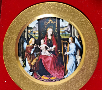 1981 Pickard China Christmas Plate Madonna Child Angels Hans Memling Box COA