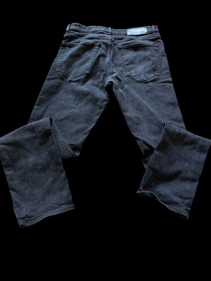 Pantalones de mezclilla Hugo Boss Candiani 30x32 (30x30) negros italianos premium elásticos ciudad Foto 4 de 4