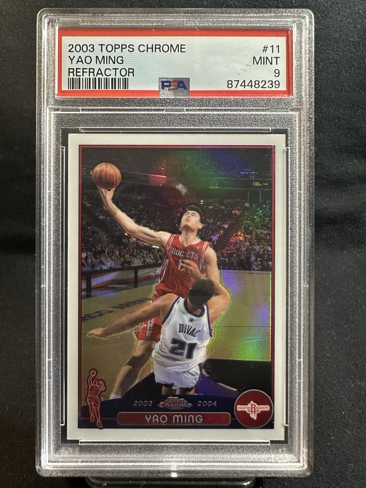 2003 Topps Chrome Yao Ming Refractor PSA 9