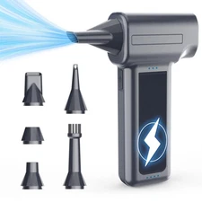 Compressed Air Duster, 300000RPM Super Power Electric Air Duster, Cordless Mi...