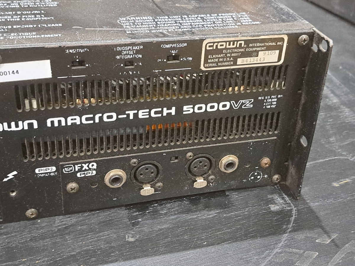 Crown Macro-Tech 5000vz MA-5000VZ Macrotech 5000W | eBay