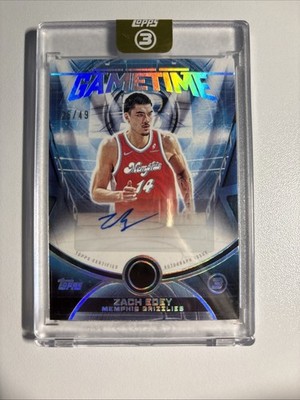 2025-2026 Topps Three Gametime Auto Zach Edey #GT-ZE /49 Memphis Grizzlies