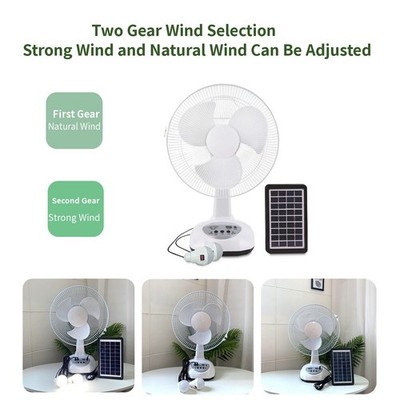 Für Off-Grid Camping Solarbetriebener Ventilator Outdoor Lüfter 3 Geschwindigk