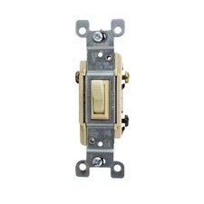 LEVITON 1453-ICP 3-WAY AC QUIET TOGGLE SWITCH, 15A, 120V, IVORY 10 PACK