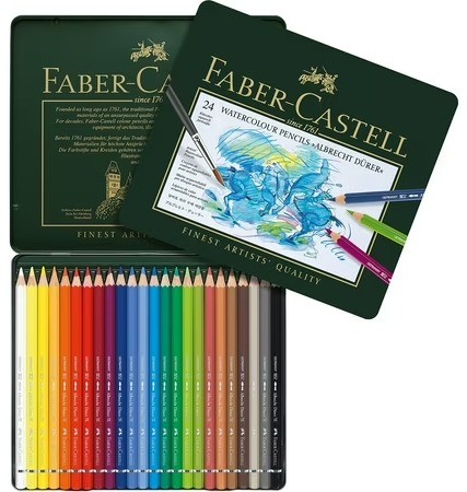 Crayons aquarellables Albrecht Dürer Faber-Castell à pigments hautement solubles