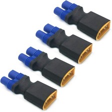 4pcs Male XT60 to Female EC3 Adapter No Wires EC3 Female to XT60 Plug Male Wirel