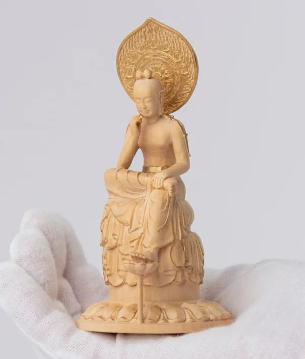 [Efectivo contra entrega no disponible] Estatua miniatura Buda Bodhisattva media rodilla