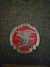 Vintage National Rifle Association Of America Eagle Red Belt Buckle U.S.A