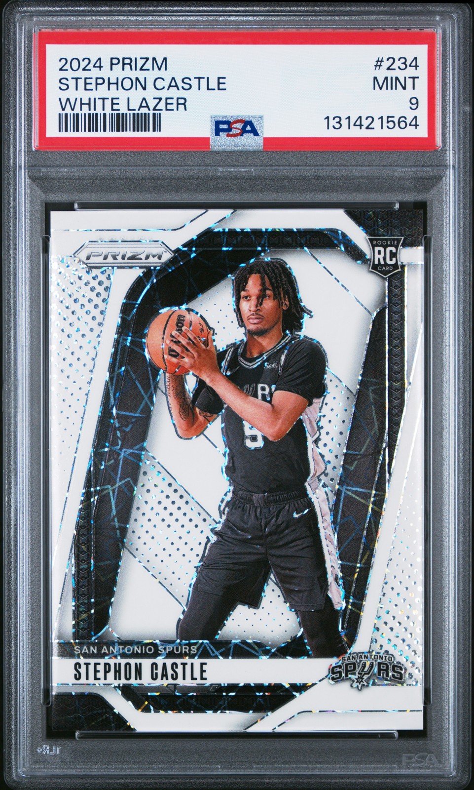 2024 PANINI PRIZM WHITE LAZER #234 STEPHON CASTLE 261/275 PSA 9