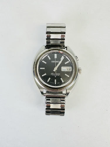 Vintage Seiko 4006-7002 17j Bell-Matic Alarm Self Winding Watch WORKS BUT ISSUES