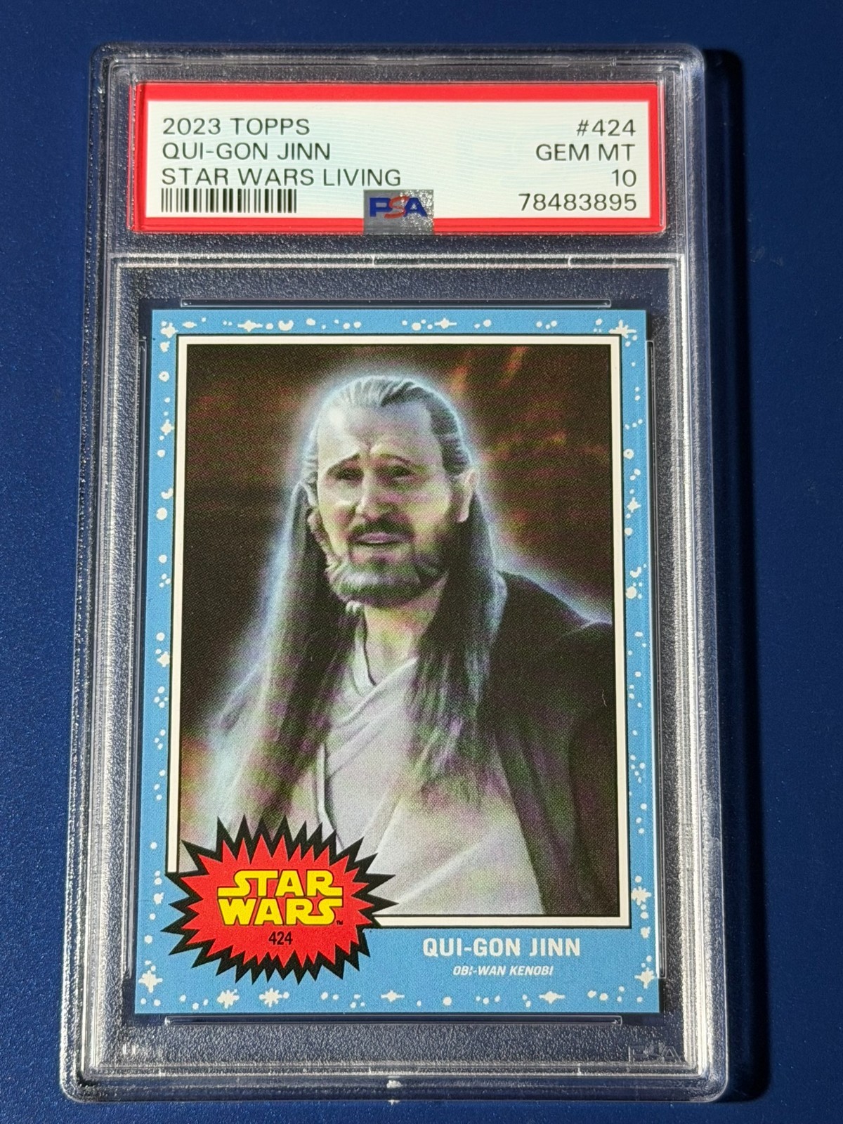 QUI-GON JINN #424 (PSA 10 GEM MINT) 2021 Topps Star Wars Living Set 3895