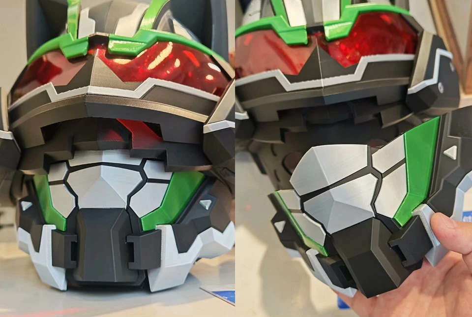 KAMEN RIDER TYCOON 1：1 Wearable Mask Helmet 3D Printing Cosplay Halloween Props - Image 3 of 4