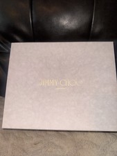 Jimmy Choo Women s Strappy Open Toe Leather Sandals Beige/White Logo 6.5 NIB
