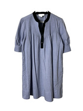 Tuckernuck pomander place blue annalee swiss dot babydoll dress S popover