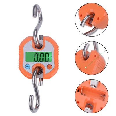 Edelstahl Hängewaage 150 kg Fassungsvermögen mit LCD-Display und Haken
