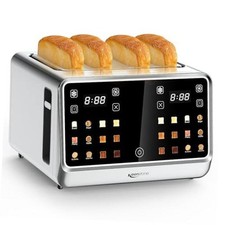 Toaster 4 Slice with TouchScreen, Memory Stainless Steel - Toaster 4 Slice