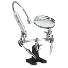 Versatile 3X Magnifying Glass Stand with LED Light for Detailed Repairs  Crafts