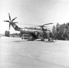 ISRAEL AF, SA321 Super Frelon, 08, in Israel, in 1971, LARGE size NEGATIVE