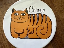 Vintage Japan Orange Cat Cheese Trivet
