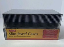 Officemax Slim CD Jewel Cases 50 Pack Sealed New Videogame Software DvD Cases