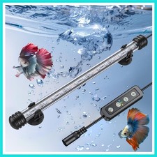3 W Aquarium LED Light 11 Inch Underwater Fish Tank Light with Timer Auto On/...