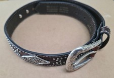 Kids Ariat Belt Brown Leather Diamond Conchos Studded Western Cowboy Size 24