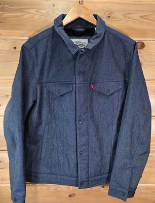 Levis Soft Shell Classic Trucker Jacket Men Large Zip Button NWT MSRP $140