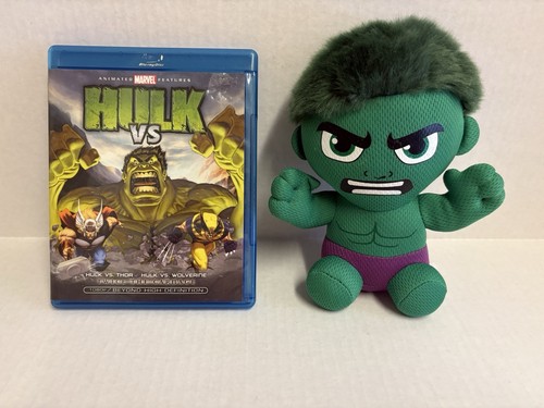 Hulk Vs Thor Wolverine Blu Ray Disc (sauber) animiert + unglaublicher Hulk Plüsch TY