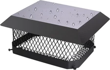 Galvanized Steel Chimney Cap 9"x13" Square Flue Cover w/ Mesh #R033