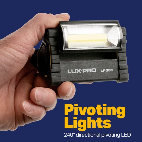 LUXPRO 180 Lumen LED Pivot Work Light 2-Pack LP363, 6 AAA Batteries Included - Picture 5 of 8