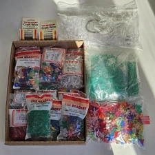 Vintage Art Craft Supplies 3+ Lbs Lot, The Beadery Beads and Wire, Made in USA